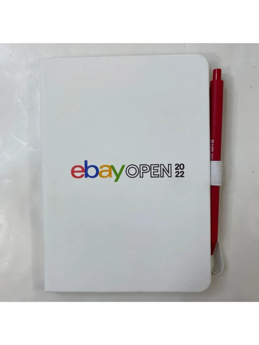 Ebay Open 2022 Journal Books White Brown Lined Notebook Red Pen eBayana